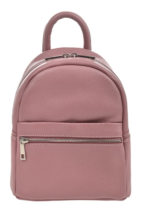 Patrizia Lucchini, Rucsac de piele cu buzunar cu fermoar, Lila