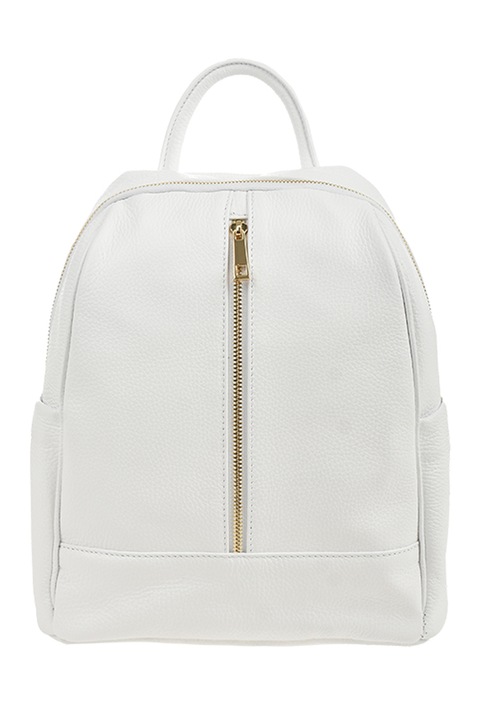 Patrizia Lucchini, Rucsac de piele cu buzunare exterioare, Alb