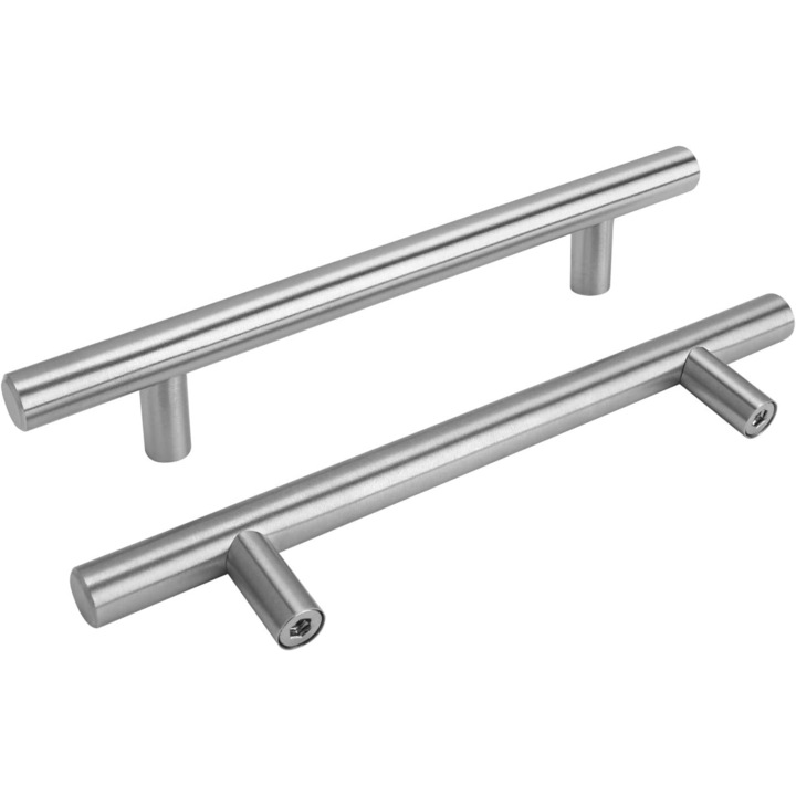Set 10 manere mobilier, inox, distanta gauri 128mm