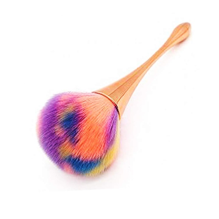 Pensula Kabuki pentru pudra, Peysaitr, sintetic, roz, 20x5cm