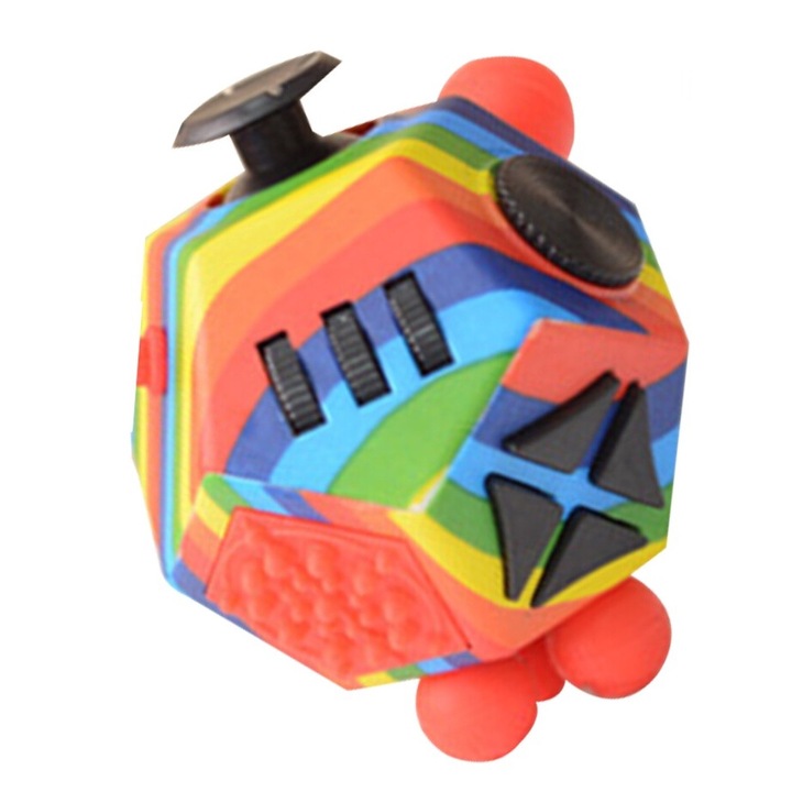 Zar antistres pentru copii, 12 fete, plastic, 69.5x61.9x74.4mm