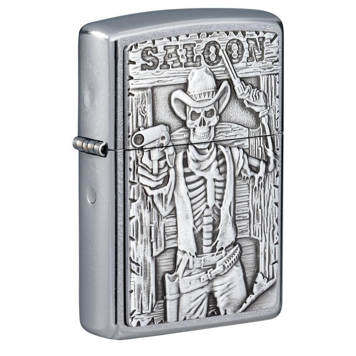 Bricheta Zippo 49298 Saloon Skull Emblem