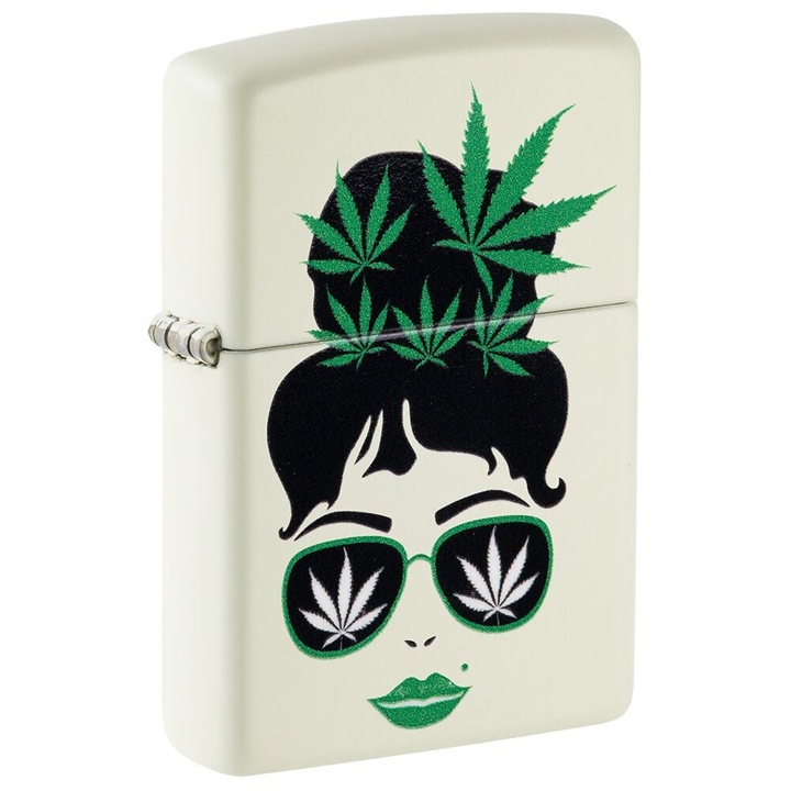 Bricheta Zippo 49837 Cannabis Girl Glow in the Dark