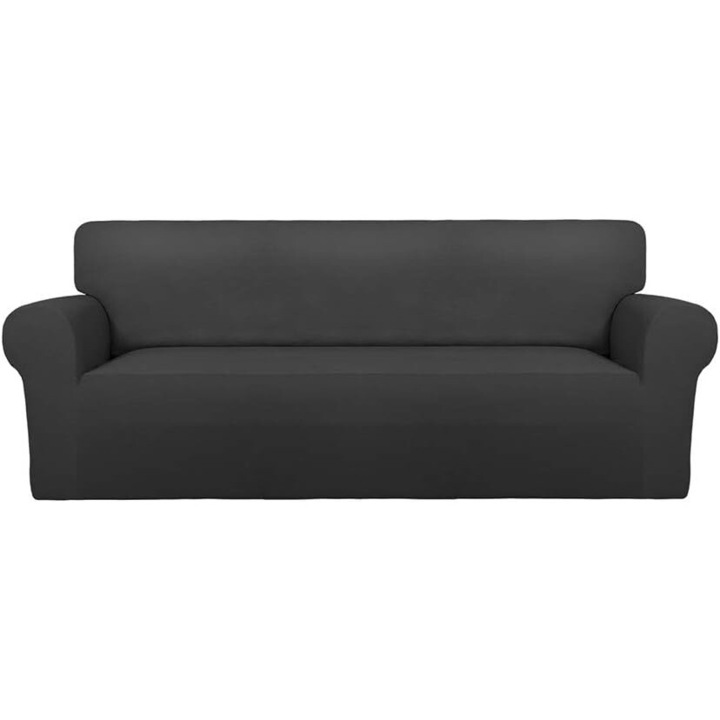 Husa pentru canapea, spandex, super elastica, gri inchis