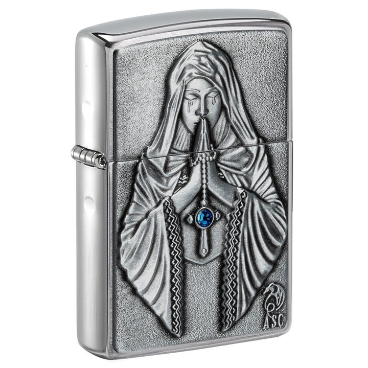 Bricheta Zippo 49756 Anne Stokes Woman with Rosary Praying