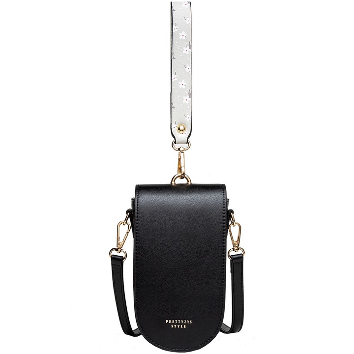 Geanta mini crossbody pentru telefon, eleganta din piele PU, PRETTYZYS L060Geanta mini crossbody pentru telefon, eleganta din piele PU, 19 x11x5 cm, PRETTYZYS L060