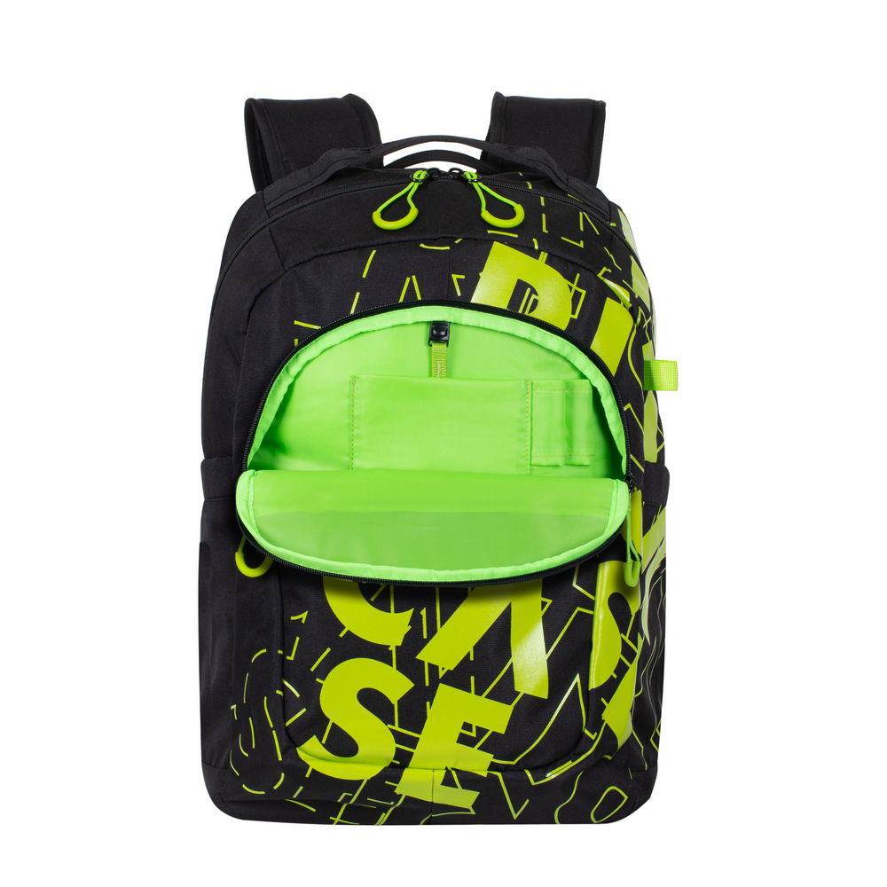Rucsac laptop SPORT Rivacase 5430 black/lime 15.6'', 30L