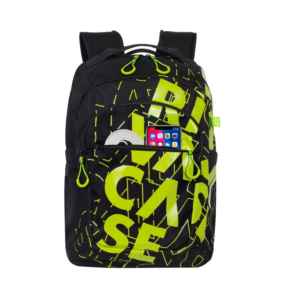 Rucsac laptop SPORT Rivacase 5430 black/lime 15.6'', 30L