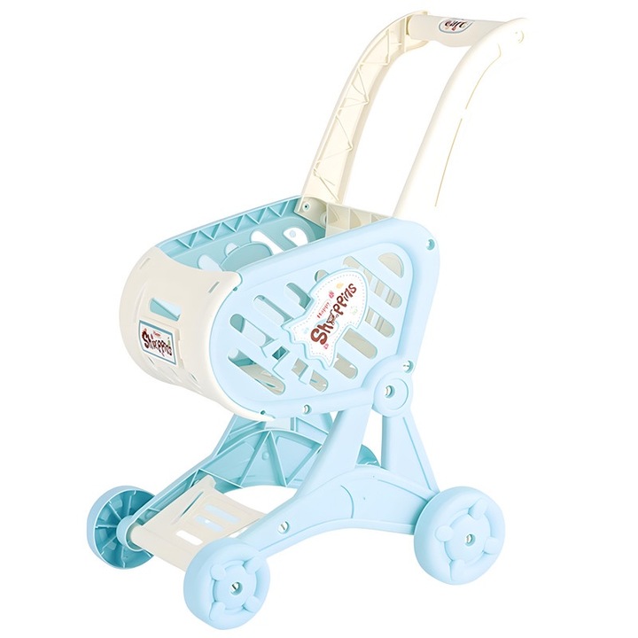Set joaca supermarket, Carucior, 41x28x19cm, albastru, +3 ani