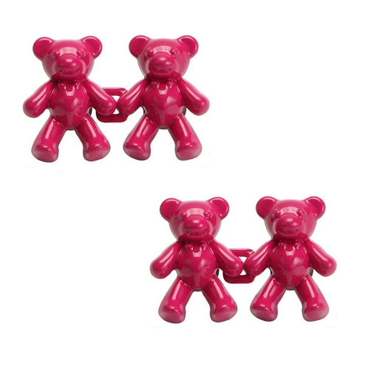 ASDIIT® Set 2 Butoane Ajustabile Talie, Rosa Design Ursule Dispozitiv Magic Pentru StraNgerea Taliei Pantalonilor, Utilizat Pentru Fixarea Pantalonilor, Ajustarea Dimensiunii Taliei Mari A Pantalonilor, Ace De Siguranta Pentru MicsOrarea Taliei