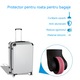 Set protectii roti valiza, RUIOMII®, Protectii pentru rotile de bagaje, antifrictiune si silentioase, set 8 buc, roz, plastic, Roata off-road