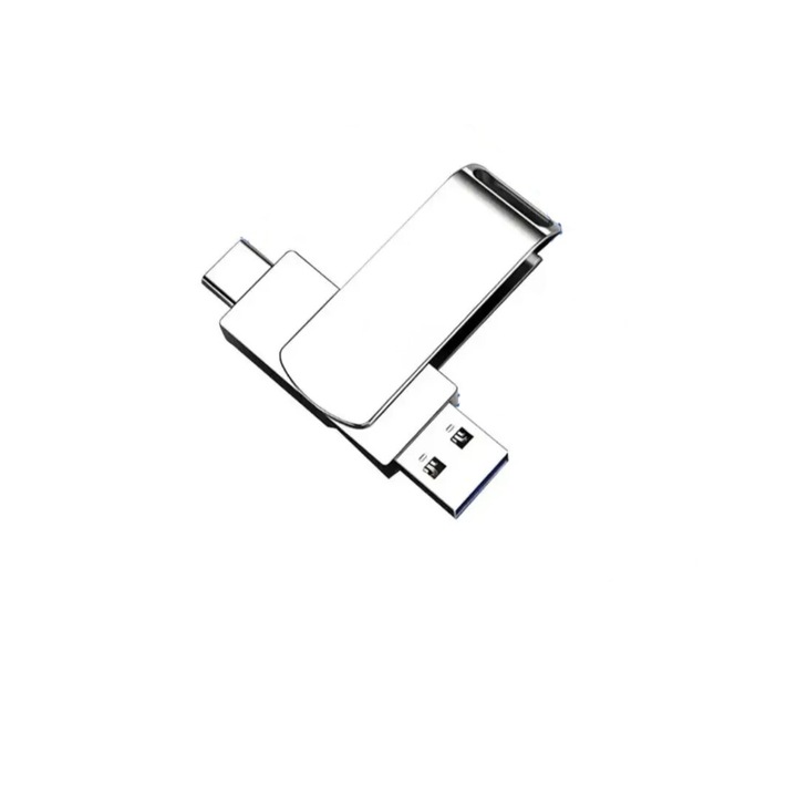 Hordozható Memory Stick, 16 TB, 2 az 1-ben USB és Type-C, Tnagora®, 7 cm