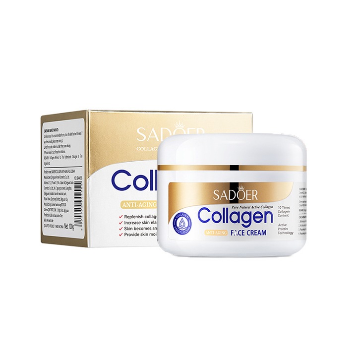 Хидратиращ крем против бръчки SADOER, Collagen Skin Care, 100гр