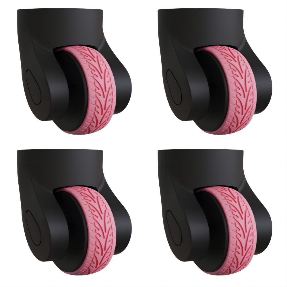 Roata Roz Set protectii roti valiza, RUIOMII®, Protectii pentru rotile de bagaje ...