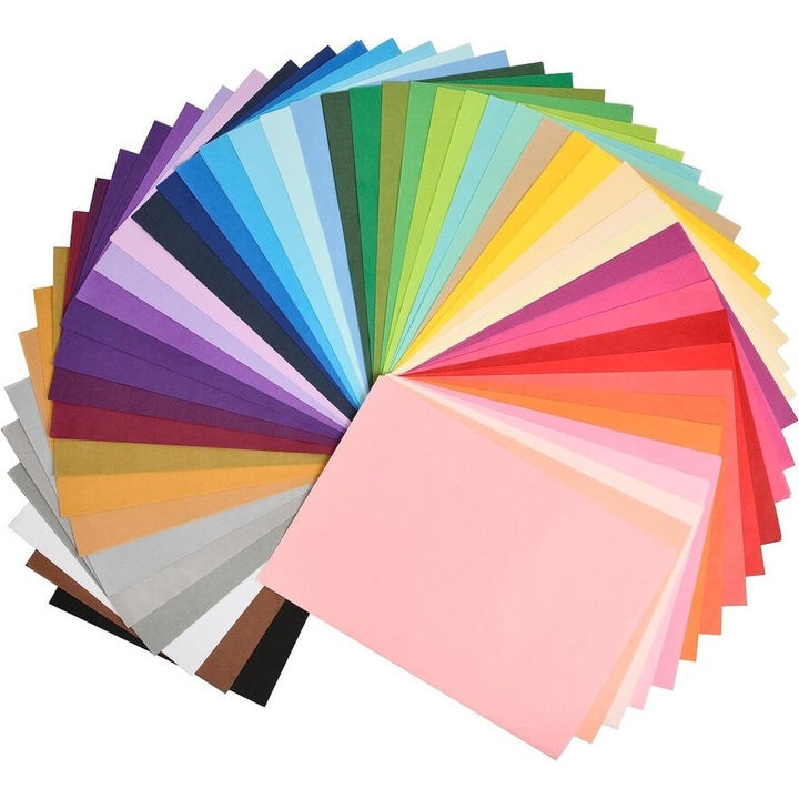 Set Hartie Lucru Manual, 360 Foi, Multicolor, 36 Culori, 50x35cm