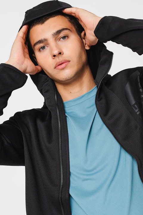 The North Face, Худи Merak за хайкинг с цип, Черен меланж