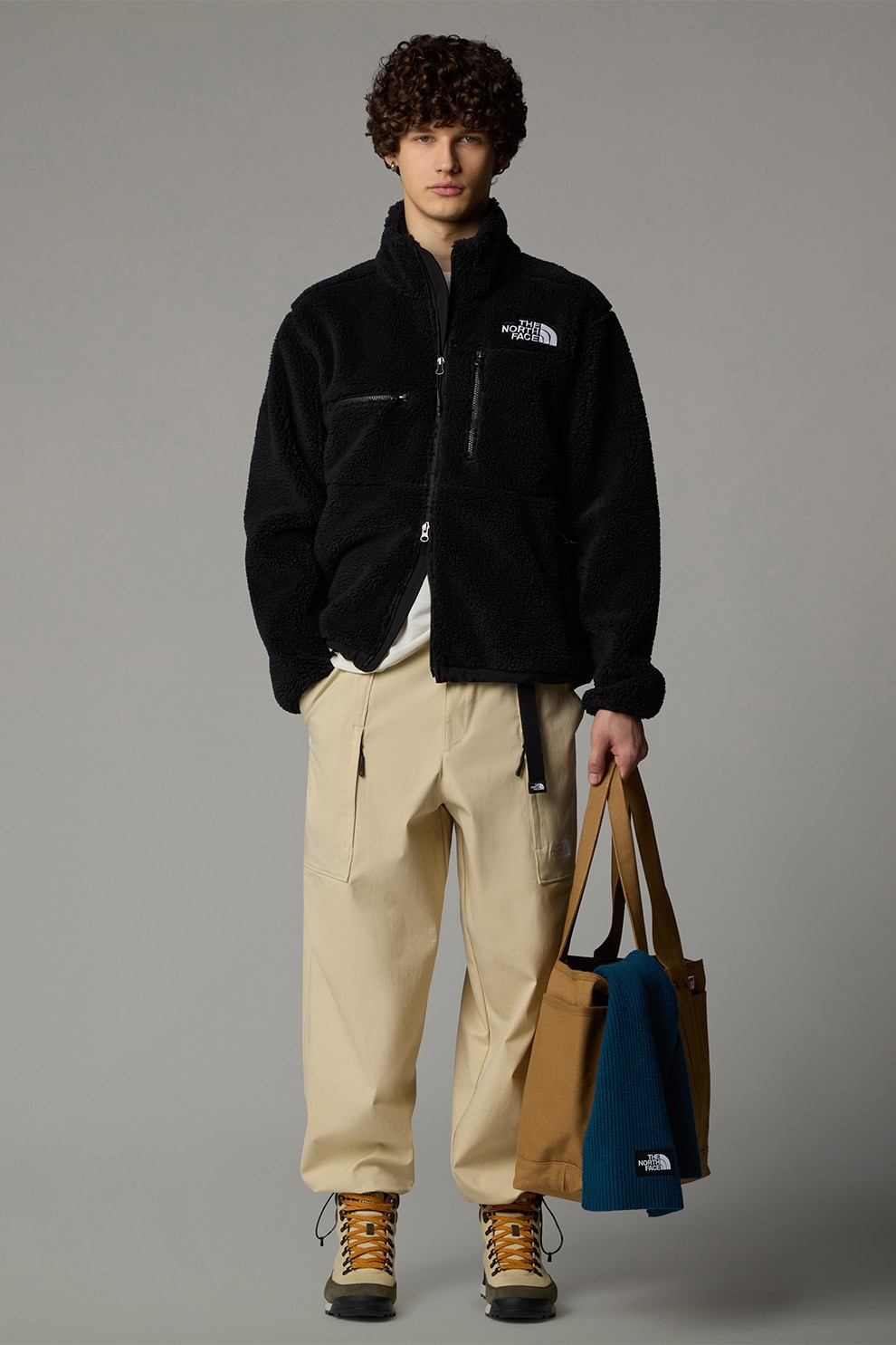 The North Face, Jacheta din blana sherpa sintetica Denali X, Negru