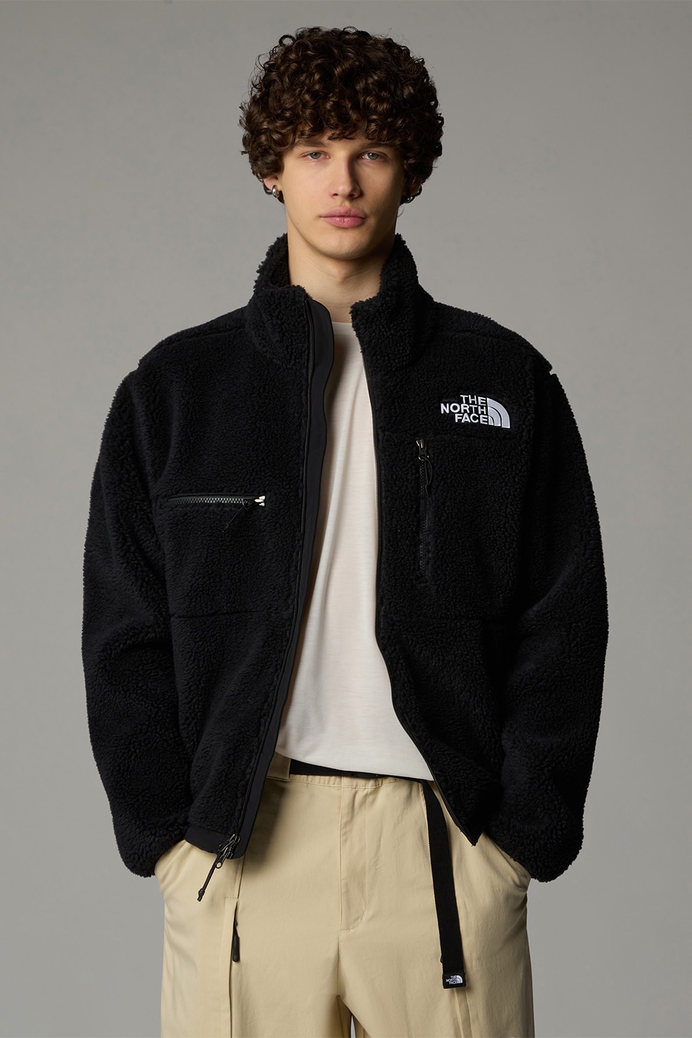 The North Face, Jacheta din blana sherpa sintetica Denali X, Negru