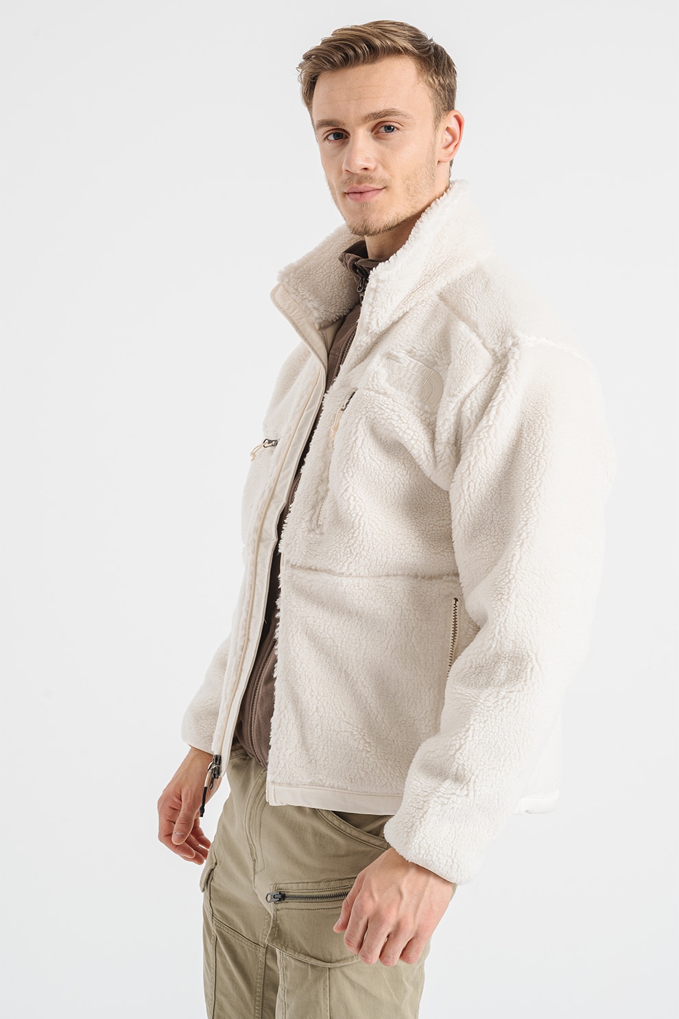 The North Face, Jacheta din blana sherpa sintetica Denali X, Alb