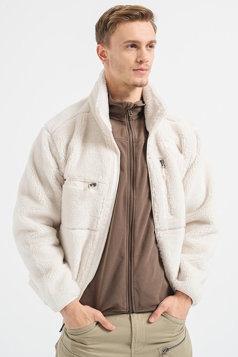 The North Face, Denali X sherpa hatású dzseki, Törtfehér, S