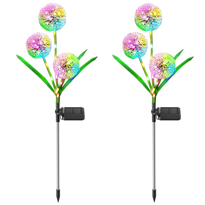 Lampa solara, Golxmse, model Papadie, 2 moduri de functionare, multicolor, 42x8x12cm