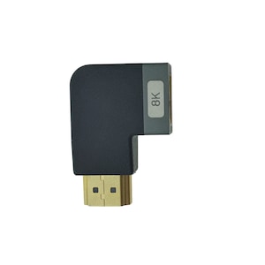 Adaptor HDMI tata la HDMI mama, 8K, unghi 90 grade, inclinat la dreapta, Lanberg 44102, DSC, eARC, HDR, carcasa aluminiu, argintiu Argintiu 0 m