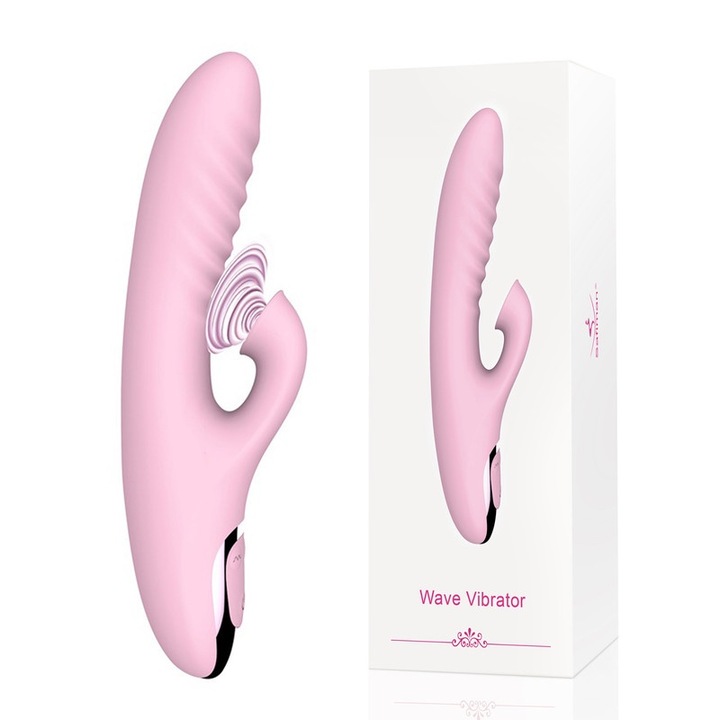 Vibrátor, újratölthető szilikon, rózsaszín