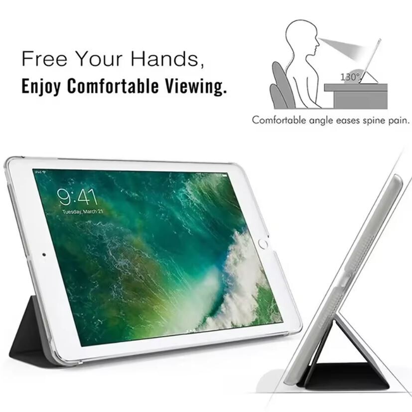 Husa protectie pentru iPad Air 4/5 10.9", iPad Air 11", Tip carte, Silicon, Gri