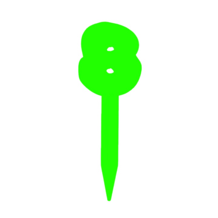 Topper tort, "8", zi de nastere, aniversare,150 X 53 mm verde