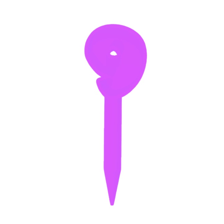 Topper tort, "9", zi de nastere, aniversare,150 X 52 mm mov deschis