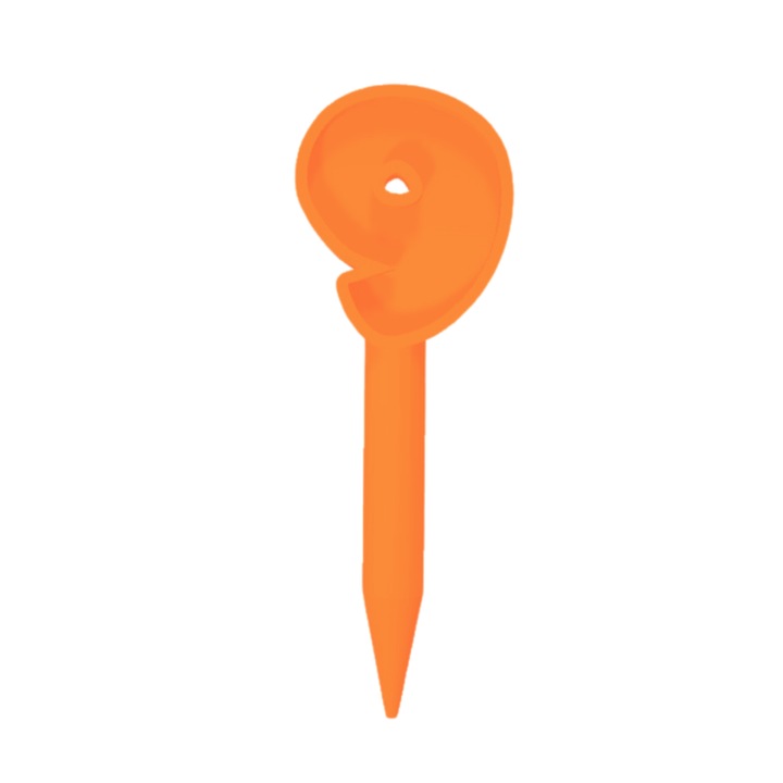 Topper tort, "9", zi de nastere, aniversare,150 X 52 mm portocaliu