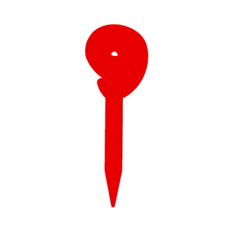 Topper tort, "9", zi de nastere, aniversare,150 X 52 mm rosu