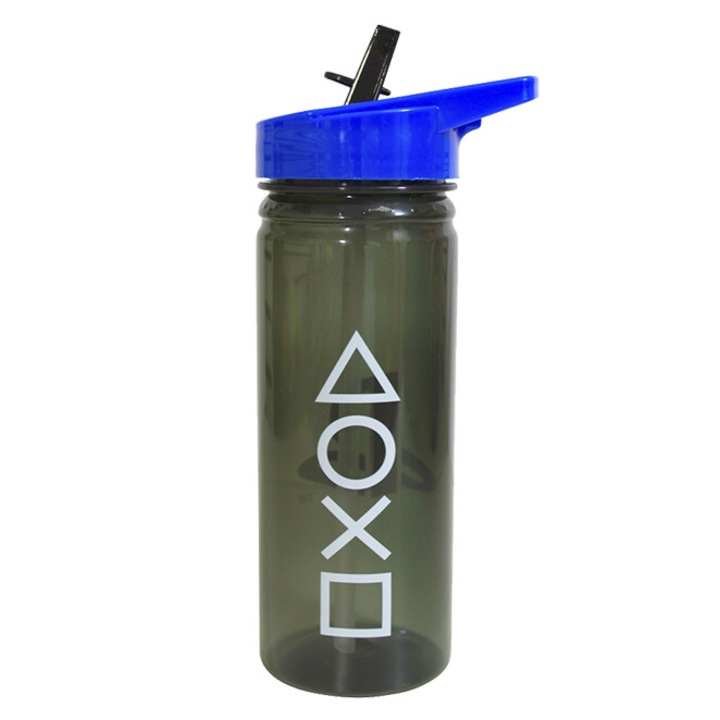 Sticla apa din plastic Playstation, 470 ml Negru