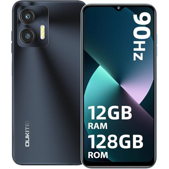 OUKITEL C36 Telefon Mobil Deblocat, 12GB+128GB/1TB expandabil