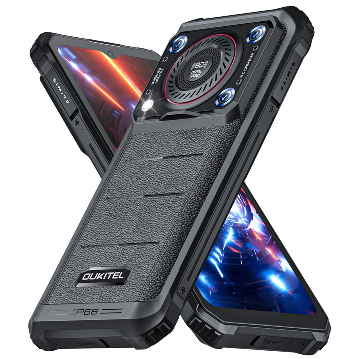 Смартфон Oukitel WP36, 6.52", 128GB/8GB, 10600mAh, 4G, Black