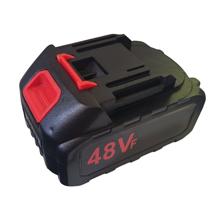 48V 2 PIN резервна батерия, съвместима с косачка SIKS, косачка за трева, моторен трион, мини трион, машина за миене под налягане, черна