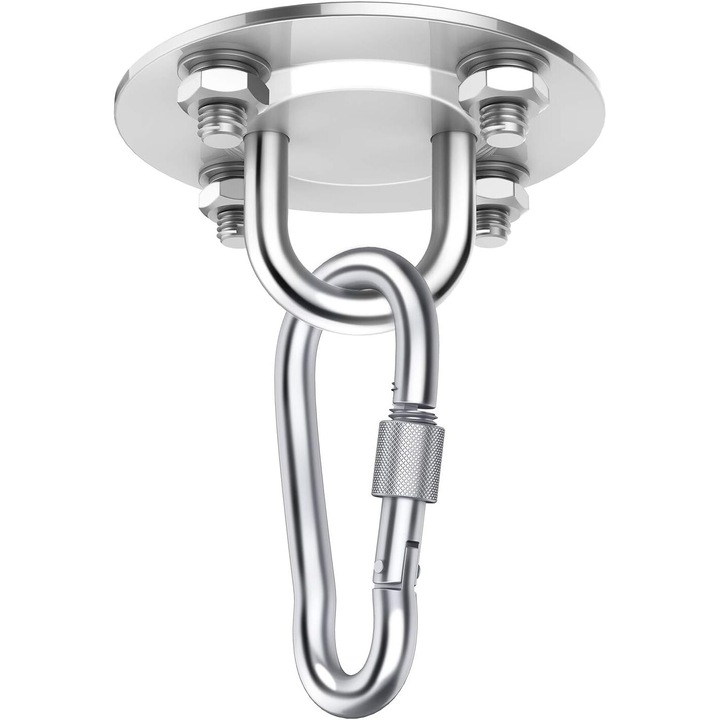 Carlig de tavan, Tovbmup, inox, capacitate 400kg, pentru hamac/sac de box, 30x30cm