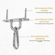 Set 2 Carlige de tavan, Tovbmup, inox, argintiu