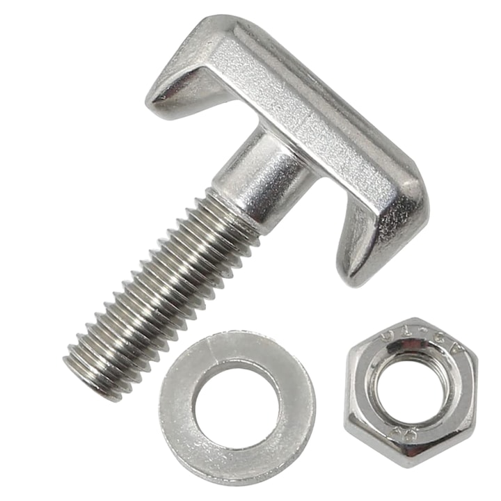 Винт за скоба за акумулатор Minetgnon®, Съвместим с Audi, Seat, Skoda, Volkswagen, BMW, MINI, Volvo, неръждаема стомана, 27X11 мм, Сребрист