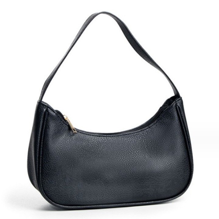 Női válltáska, Jormftte, hobo modell, fehér/fekete/szürke/kék, 26x10x17cm