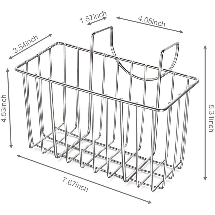 Organizator chiuveta, suport perie si burete, design multifunctional, drenaj rapid, uscare rapida, montare pe perete