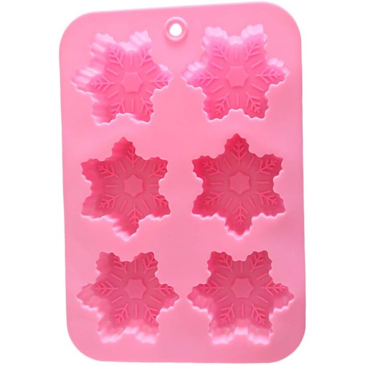 Forme prajituri, AMRINUGL, tema de Craciun, din silicon, usor de curatat, roz