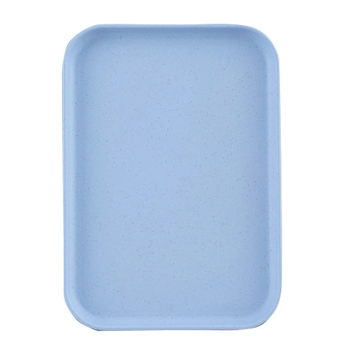 Tava de servire, Enforose, albastru deschis, 38x27cm, din material durabil, reutilizabil