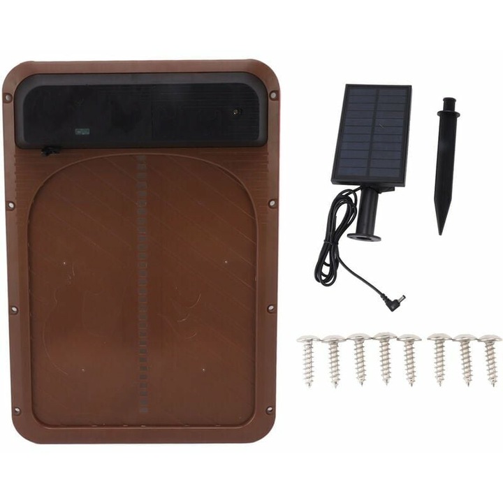 Automata tyúkól ajtó napelemes, fényérzékelős, egyszerű telepítés