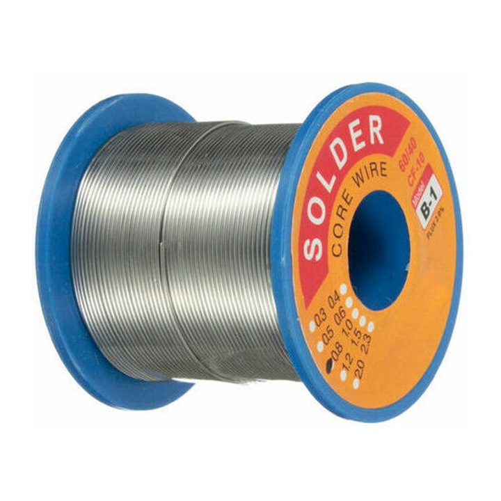 Макара заваръчна тел 250гр. 60/40 0.8мм, материал калай, за електронни схеми