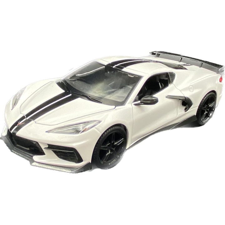 Maisto autó, Corvette Stingray Coupe, Special Edition, 1/24, fehér/fekete, 23x10,5x11,5 cm