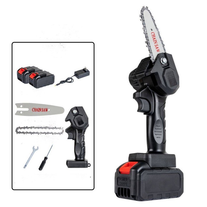 Мини електрически трион, резачка за дърва, 1 ръка, 30x15см