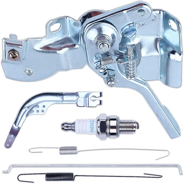 Kit maneta control acceleratie pentru motoare Honda GX160 GX200 GX140, Enforose, otel inoxidabil, cu bujie inclusa