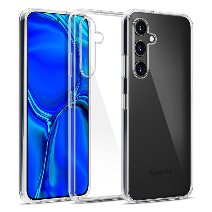 3MK Clear Case telefontok, Absorber125 védelem, megemelt élek, átlátszó, Samsung Galaxy S24-hez