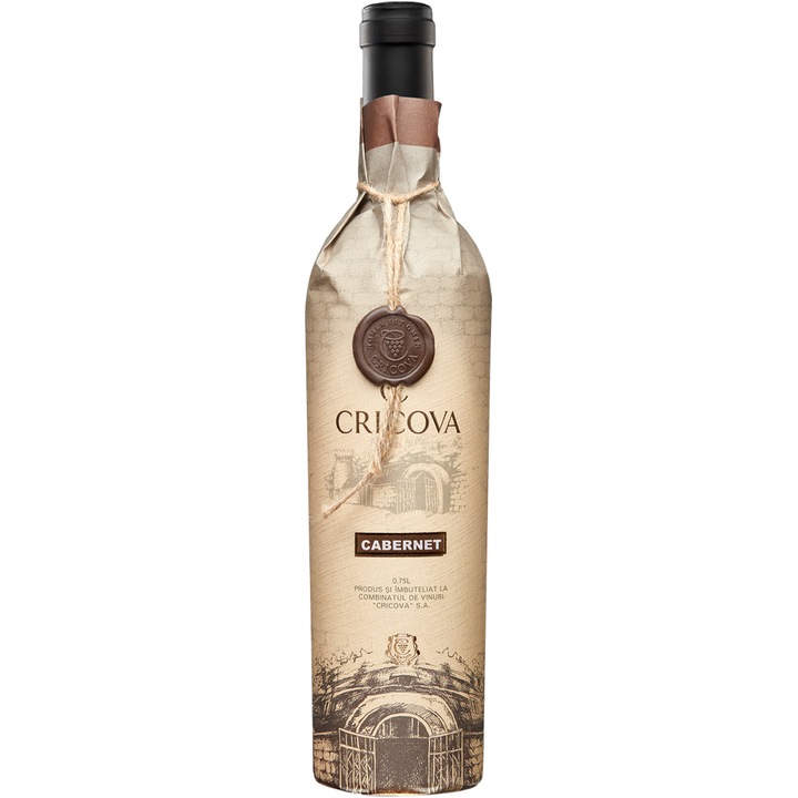 Vin Cabernet Sauvignon Cricova Hartie Rosu, Demidulce, 0.75L